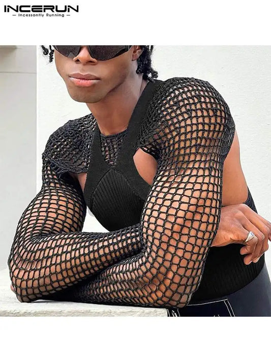Fetisch Fashion Männer Sexy Bodysuits Herren Body Shirts Hemd Transparent Club