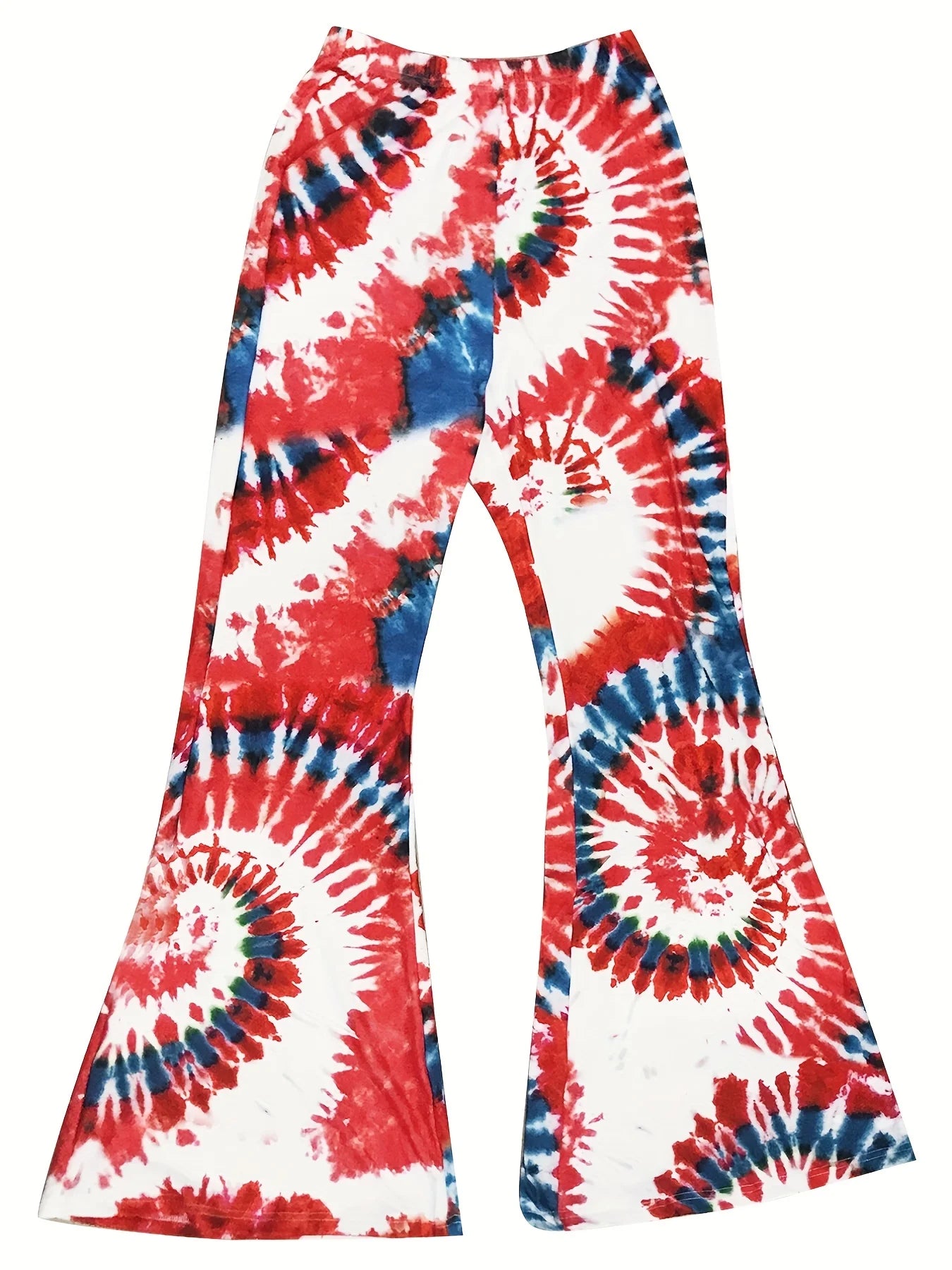 Damen Yoga Hose Bootcut Hüftjeans Schlaghose Flared Leggins Flower Power Retro