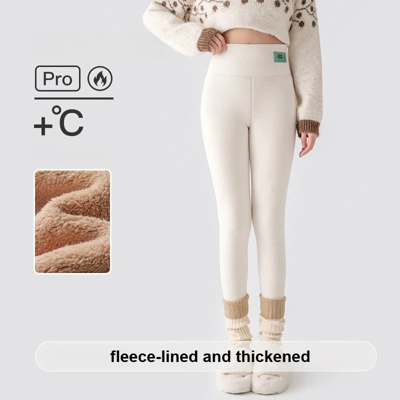 Frauen Hose Winter Leggins Warm Thermohose Innenfleece Blickdichte Strumpfhose