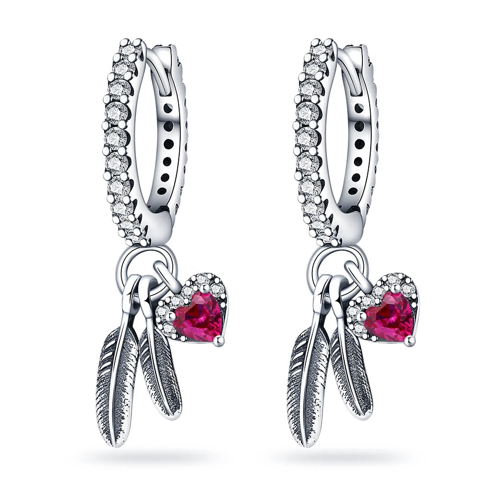 Orecchini a Cerchio in Argento 925 Sterling con Zirconi | Creole Brillanti
