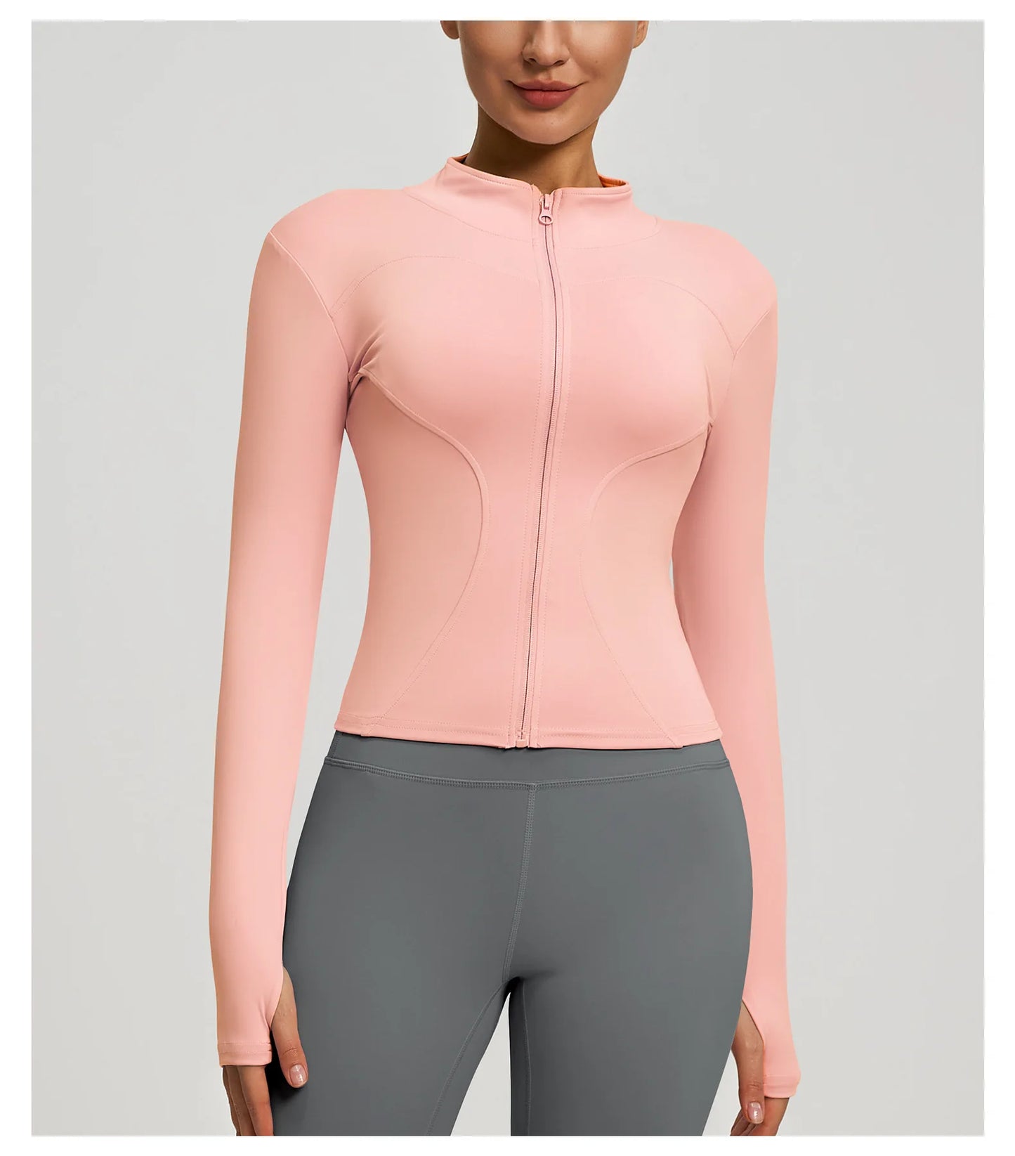 Damen kurze Sportjacke Sweatshirt Fitness Gym Jacke Yogajacke Yoga Sportswear