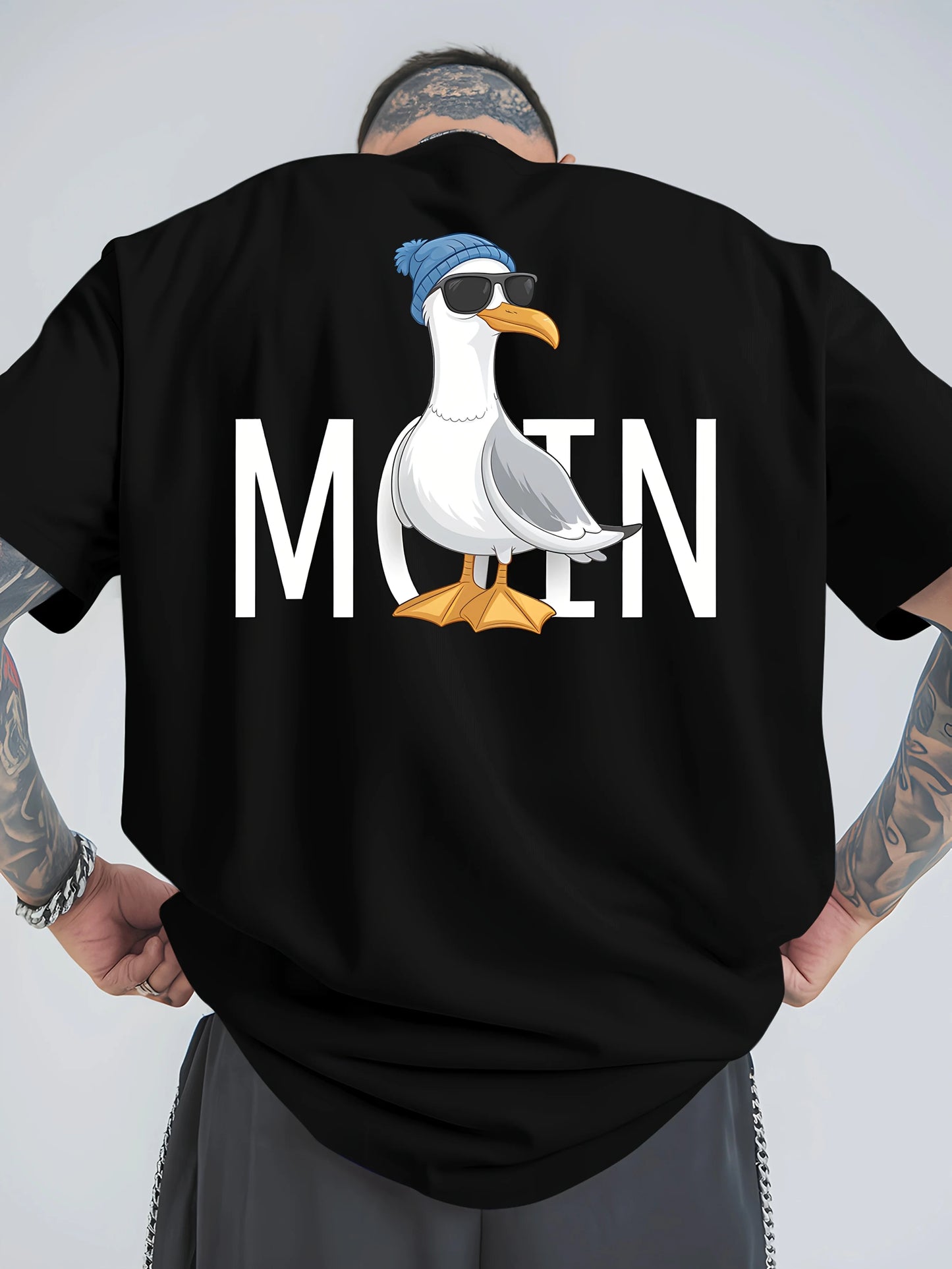 Herren T-Shirt Moin Spacken Shirt Rundhals Streetwear Tank Top Hemd Polohemd