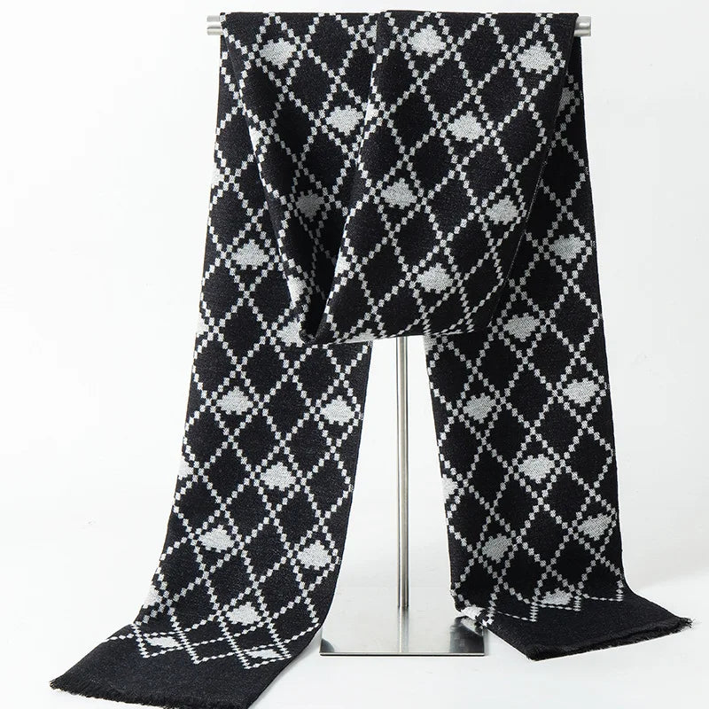 Herren Schal Winterschal Stola Schlauchschal Halstuch Wollschal Strickschal Loop