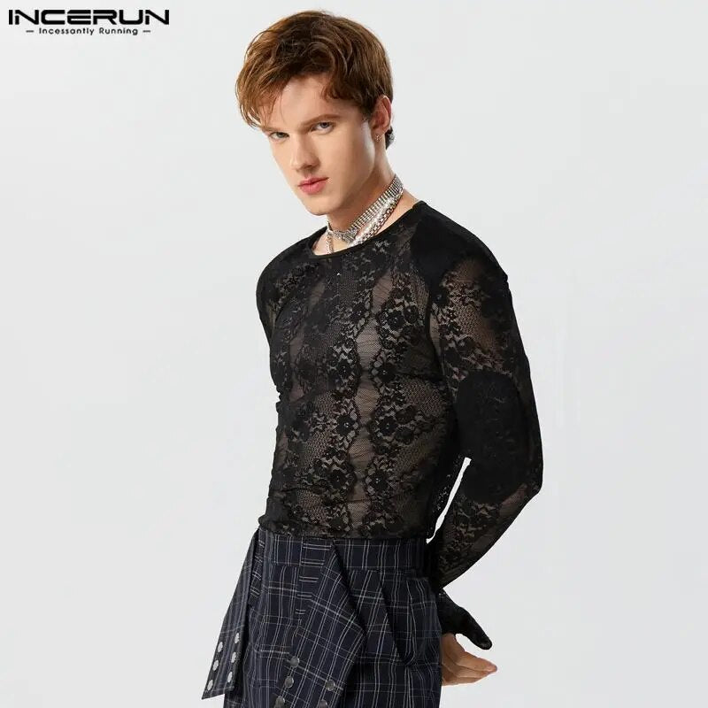 Fetisch Fashion Männer Sexy Bodysuits Herren Body Shirts Hemd Transparent Club
