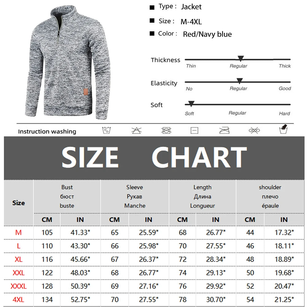 Herren Pullover Sweatshirt Troyer Pulli Sweater Stehkragen Zipper Langarmpulli