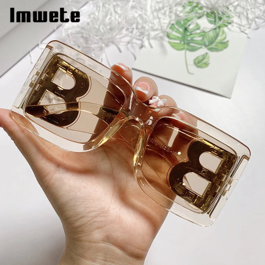 Designer Luxus Brille Sonnenbrille Damen Quadratische Übergröße Gläser Vintage