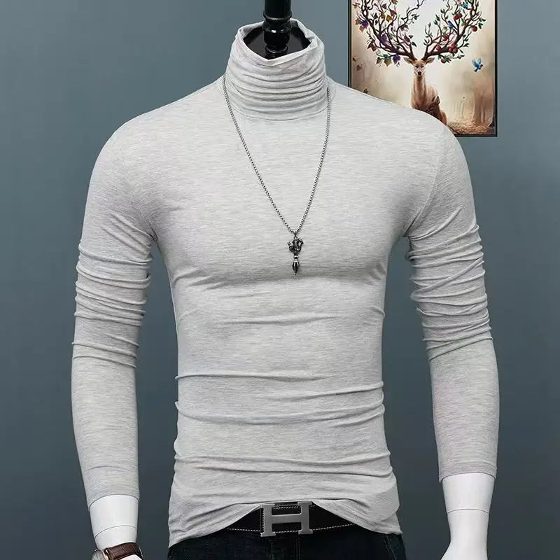 Herren Rollkragen Pullover Sweatshirt Leichter Pulli Sweater Shirt Langarmshirt