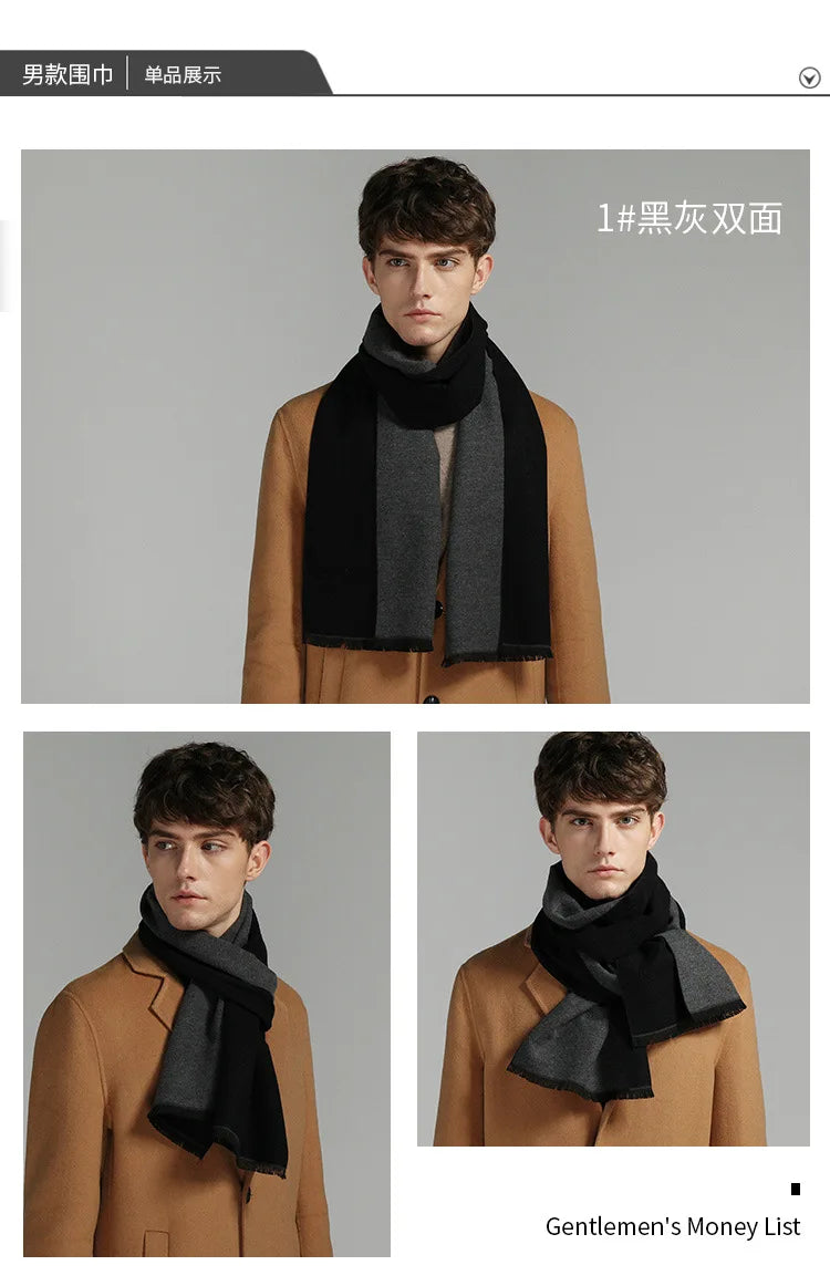 Herren Schal Winterschal Stola Schlauchschal Halstuch Wollschal Strickschal Loop