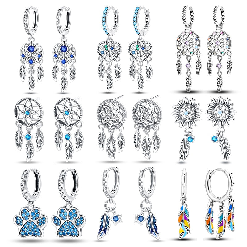1 Paar Creolen aus 925 Sterling Silber Ohrringe Zirkonia Ohrstecker NEU