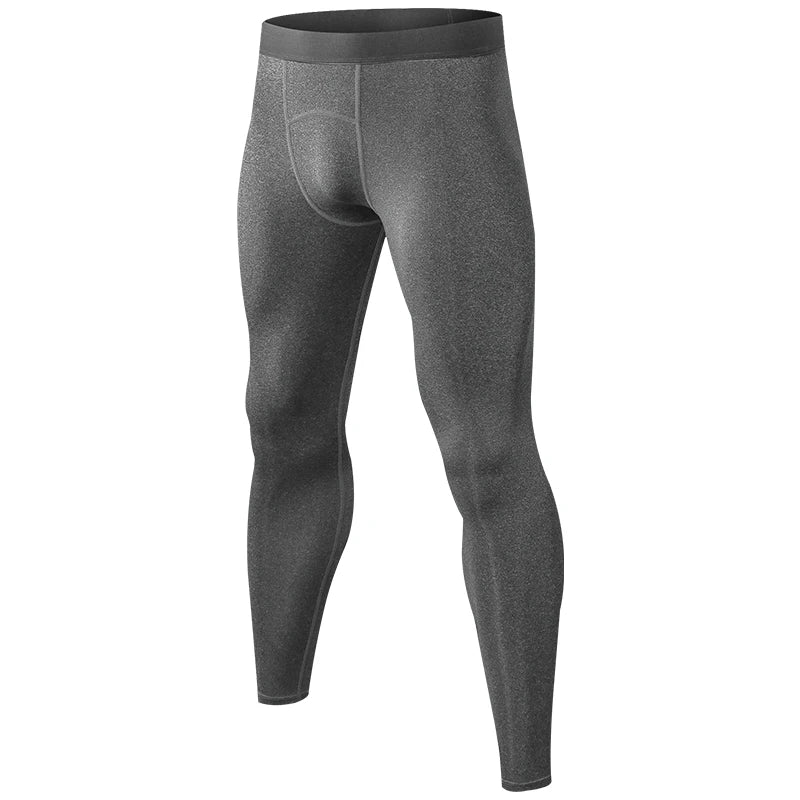 Pantaloni a Compressione da Uomo Leggings Calcio Corsa Palestra Leggins Calza