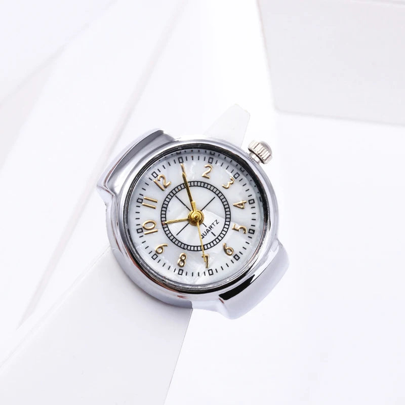 Fashion Fingeruhr Ringuhr Punk Finger Mini Uhr Quarzuhr Ring Herren Damen