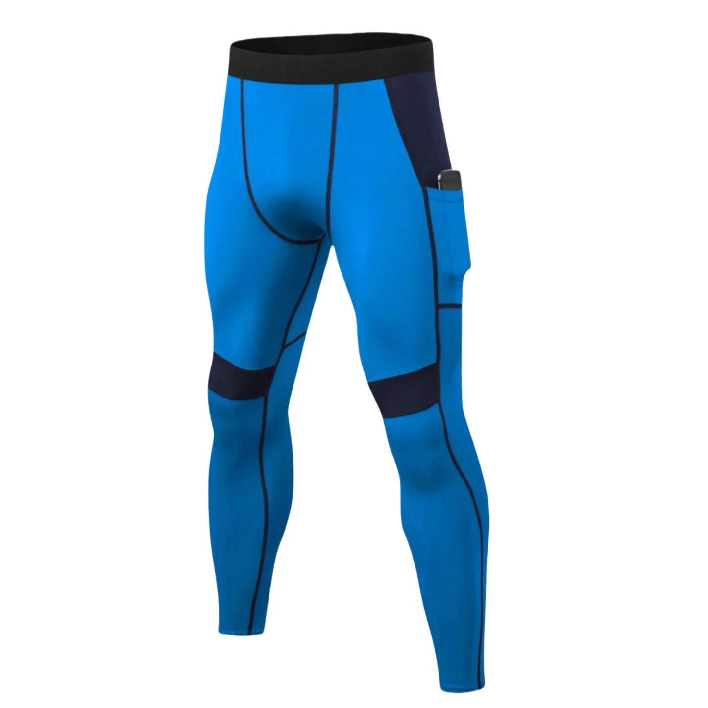 Pantaloni a Compressione da Uomo Leggings Calcio Corsa Palestra Leggins Calza