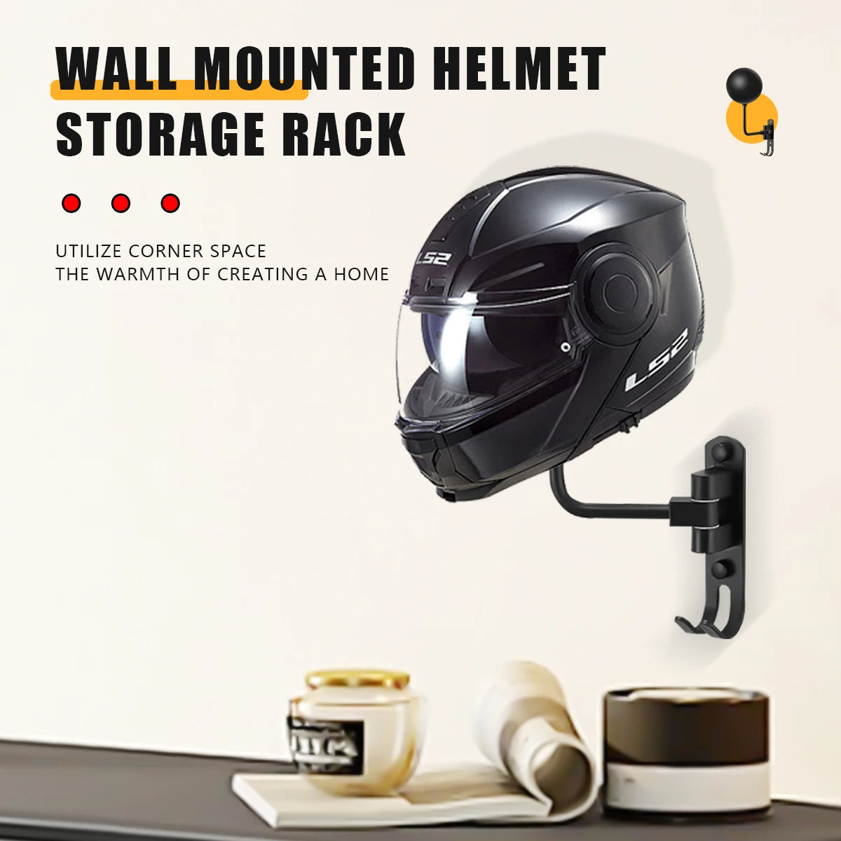 Motorrad Helm Halter Wandhaken Hakenleiste Hacken Kleiderhacken Garderobenhaken