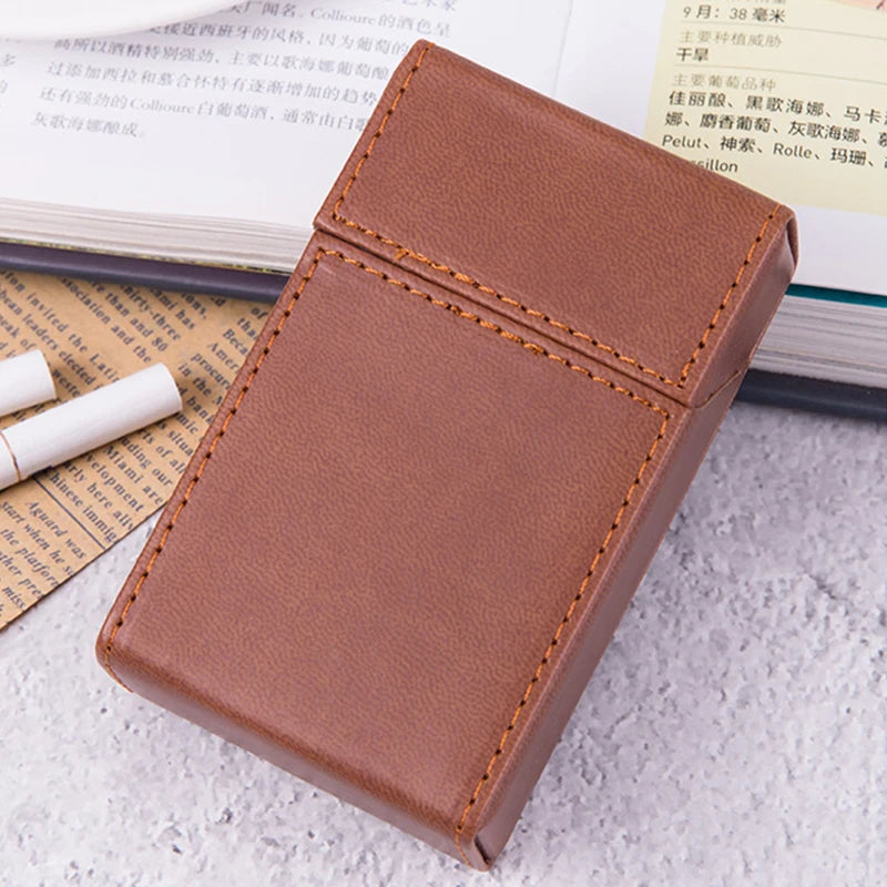 Zigarettenetui Etui 20 Zigaretten Dose Metall Box Mini Kunst Leder Gadgets