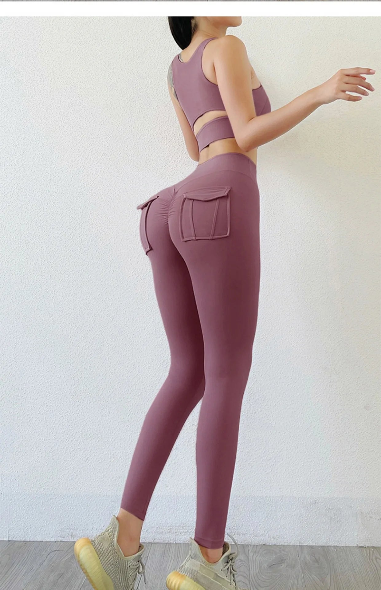 Frauen Stretchy Hohe Taille Einfarbig Workout Sport Leggings Großhandel Lauf Gym Fitness Yoga Damen Enge Hosen