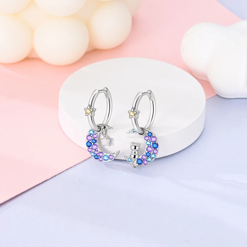 Creole Argento 925 Sterling Zirconi | Orecchini Eleganti Ipoallergenici Regalo