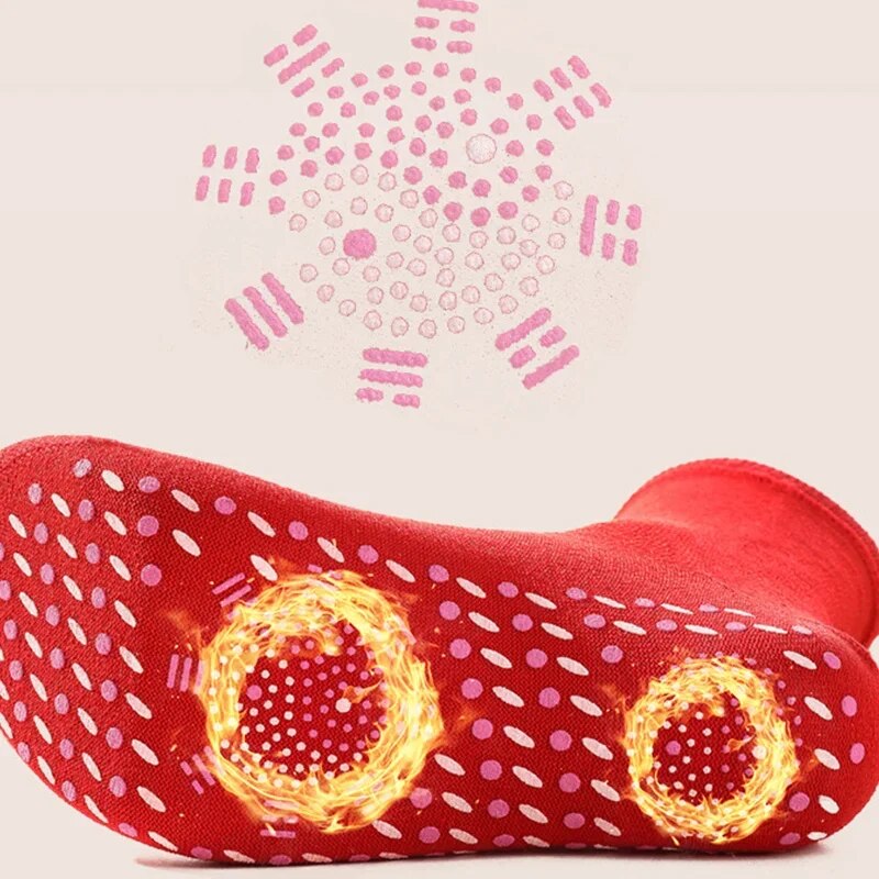 5 Selbsterwärmende Turmalin-Magnet Socken Therapie Magnetfeldtherapie Fußmassage