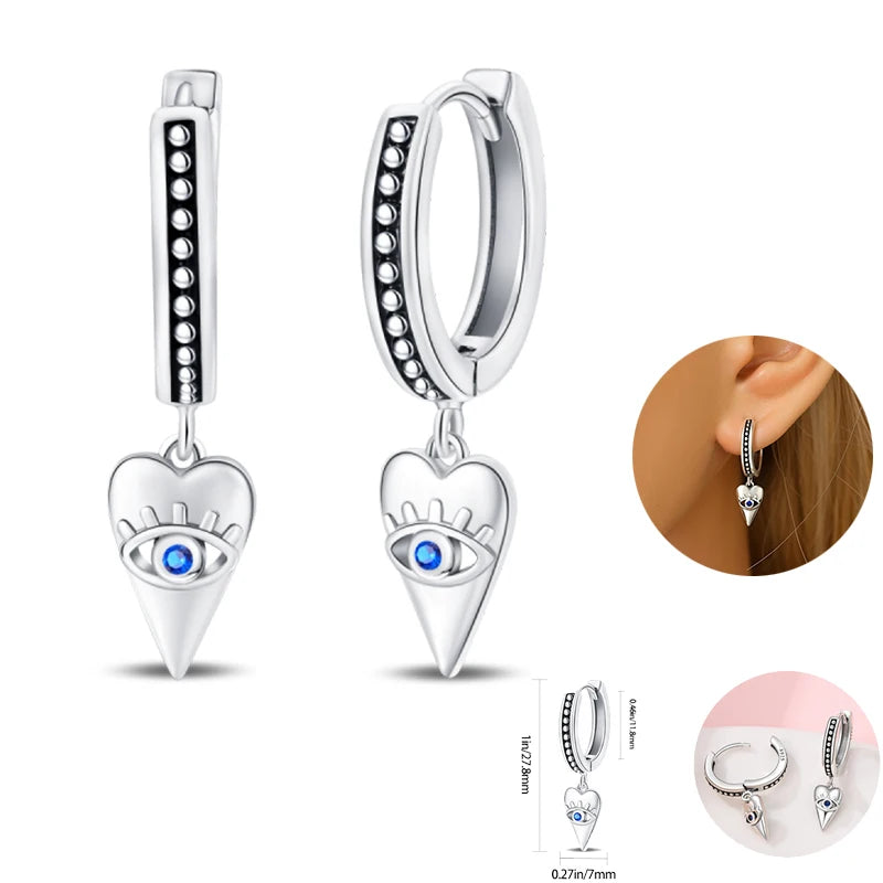 Creolen 925 Silber Ohrringe Zirkonia | Hypoallergen | Luxus Ohrstecker Geschenk