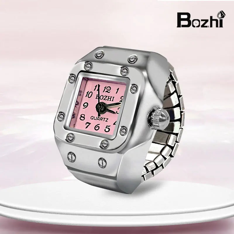 Fashion Fingeruhr Ringuhr Punk Finger Mini Uhr Quarzuhr Ring Herren Damen