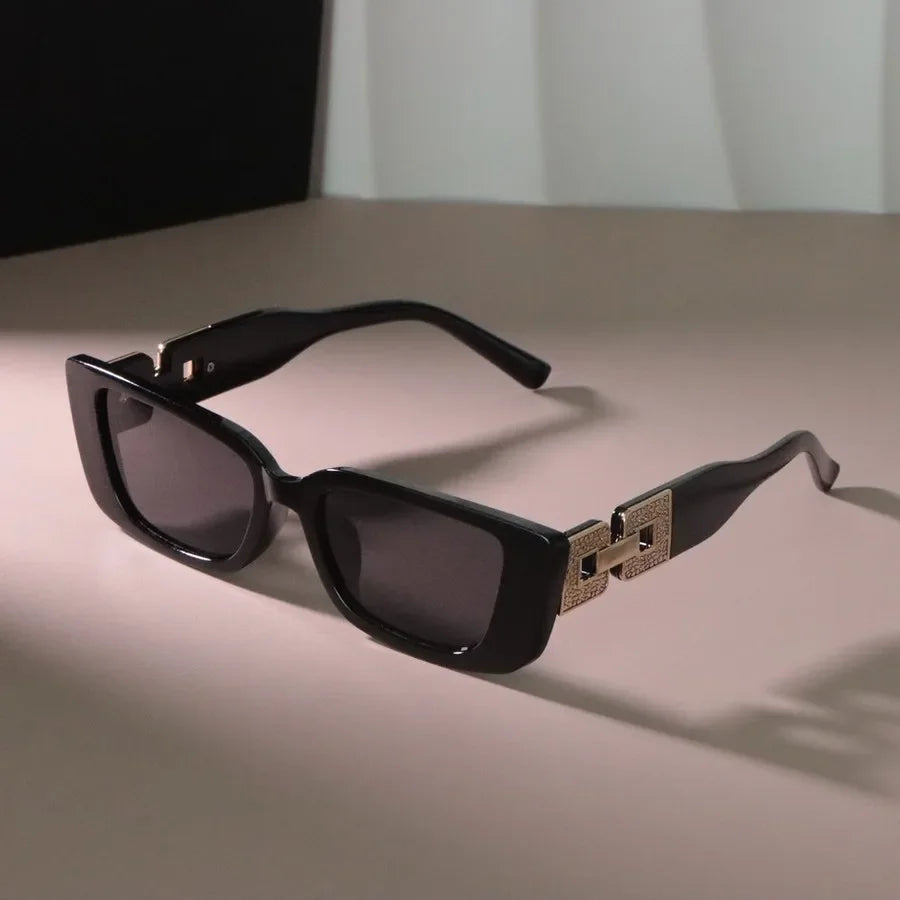 Damen Sonnenbrille Designer Luxus Brille Quadratische Übergröße Gläser Vintage