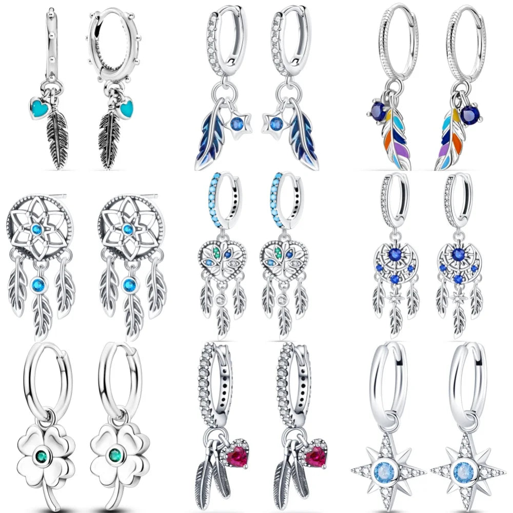 Orecchini a Cerchio in Argento 925 Sterling con Zirconi | Creole Brillanti