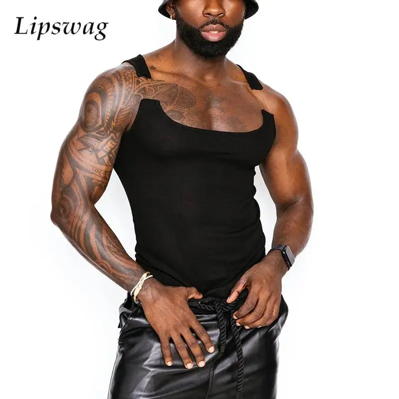 Herren Oberteil Ärmellos Tank Top Sexy Shirt Clubwear Muskel T-Shirt Unterhemd
