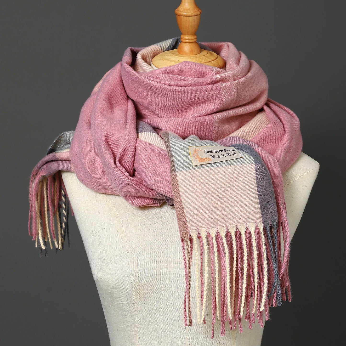 Damen Schal Winterschal Stola Schlauchschal Halstuch Wollschal Strickschal Loop