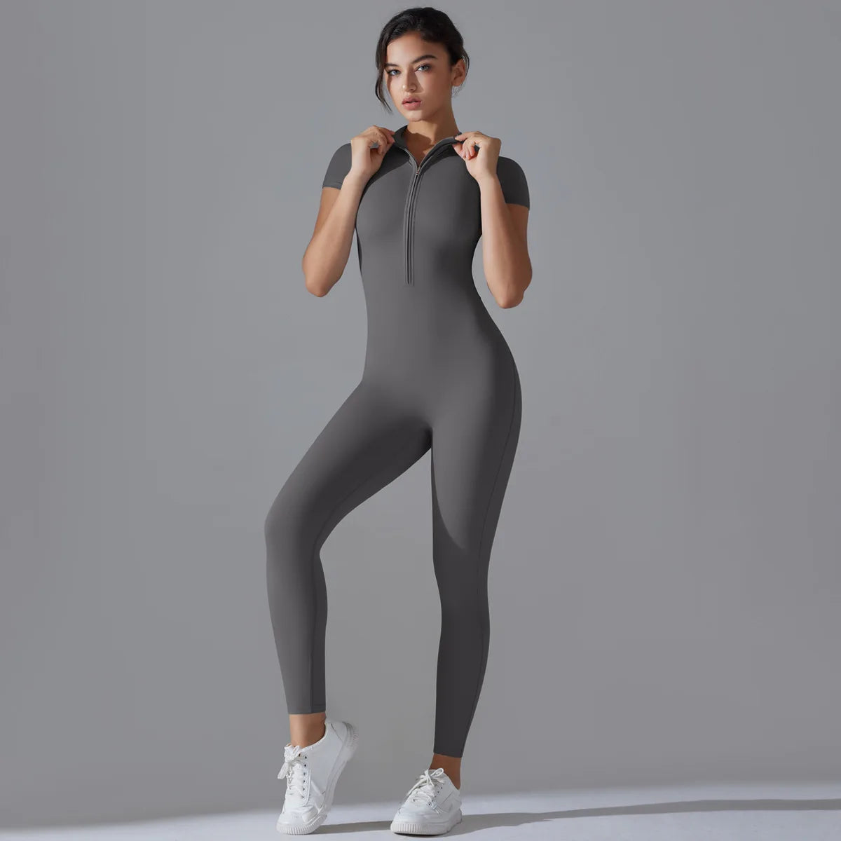 Tuta intera Sportiva Donna Rompers Pantaloni Yoga Palestra Sexy Jumpsuit Tutina