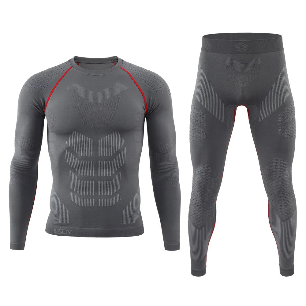 Herren Leggings Sporthose Set Kompressionsshirt Laufshirt Hose Kompressionshose