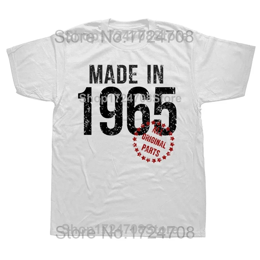 Herren T-Shirt Made In 1965 Shirt Unisex Streetwear Tank Top 100% Baumwolle