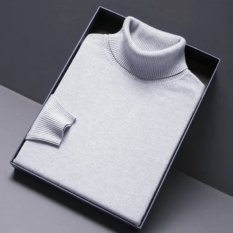 Herren Rollkragen Pullover Sweatshirt Leichter Pulli Sweater Shirt Langarmshirt