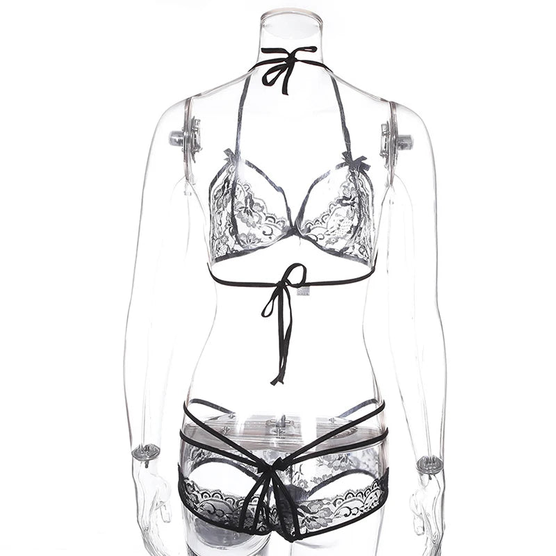 Damen Bikini BH Set Tanga Höschen Sexy Schlüpfer Slip Dessous Unterwäsche