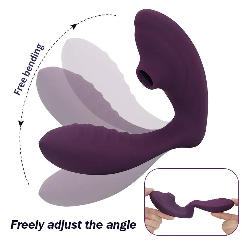 Silikon Dildo G-Punkt Saug Vibrator 10 modi Sexspielzeug für Frauen Klitoris