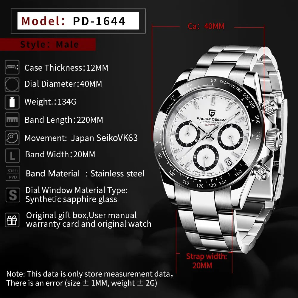 Herren Armbanduhr Silber Gold Edelstahl Fashion Quarz Uhr Chronograph Business