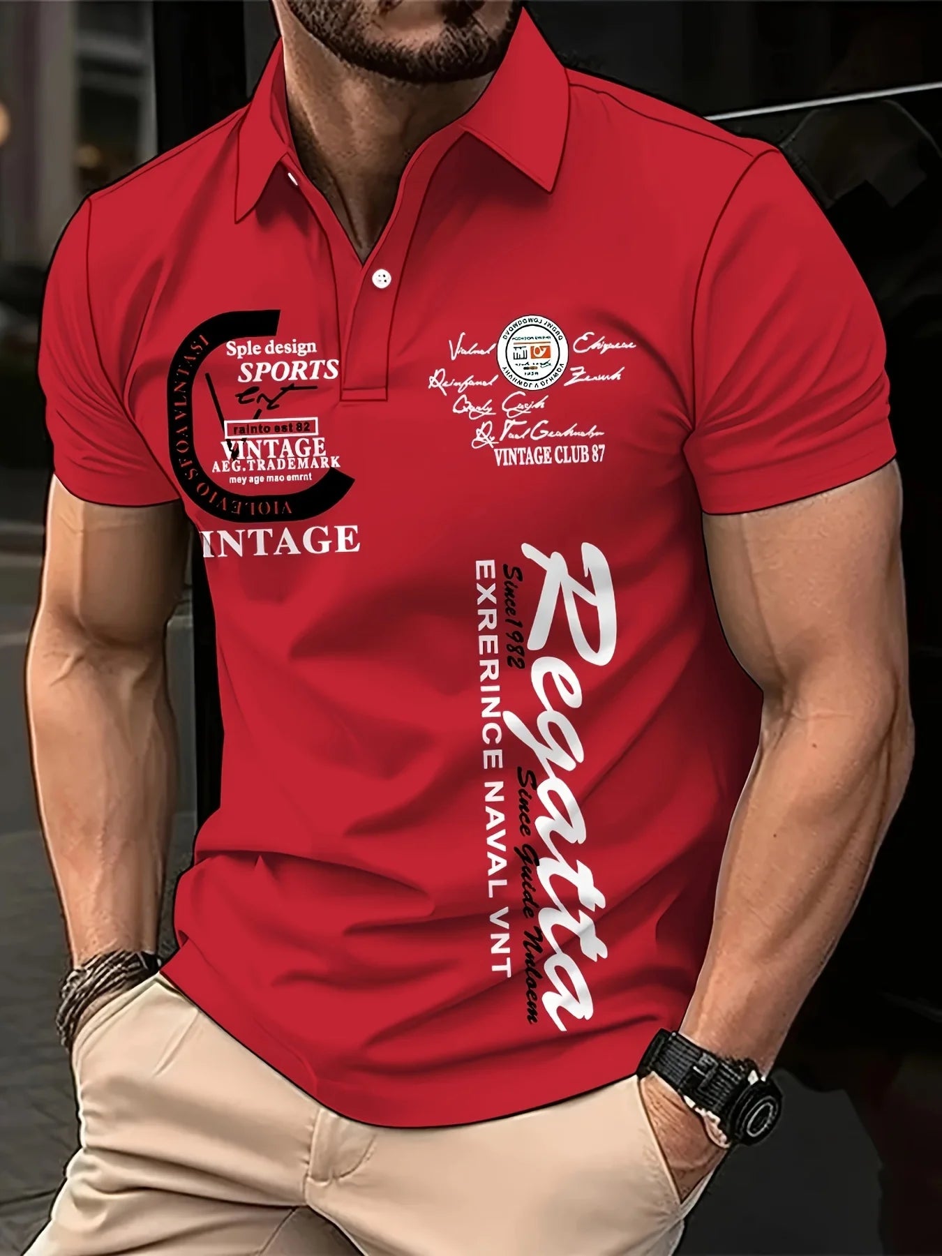 Uomo Polo Manica Corta POLO Shirt Maglietta Camicia Maglia T-Shirt di Moda