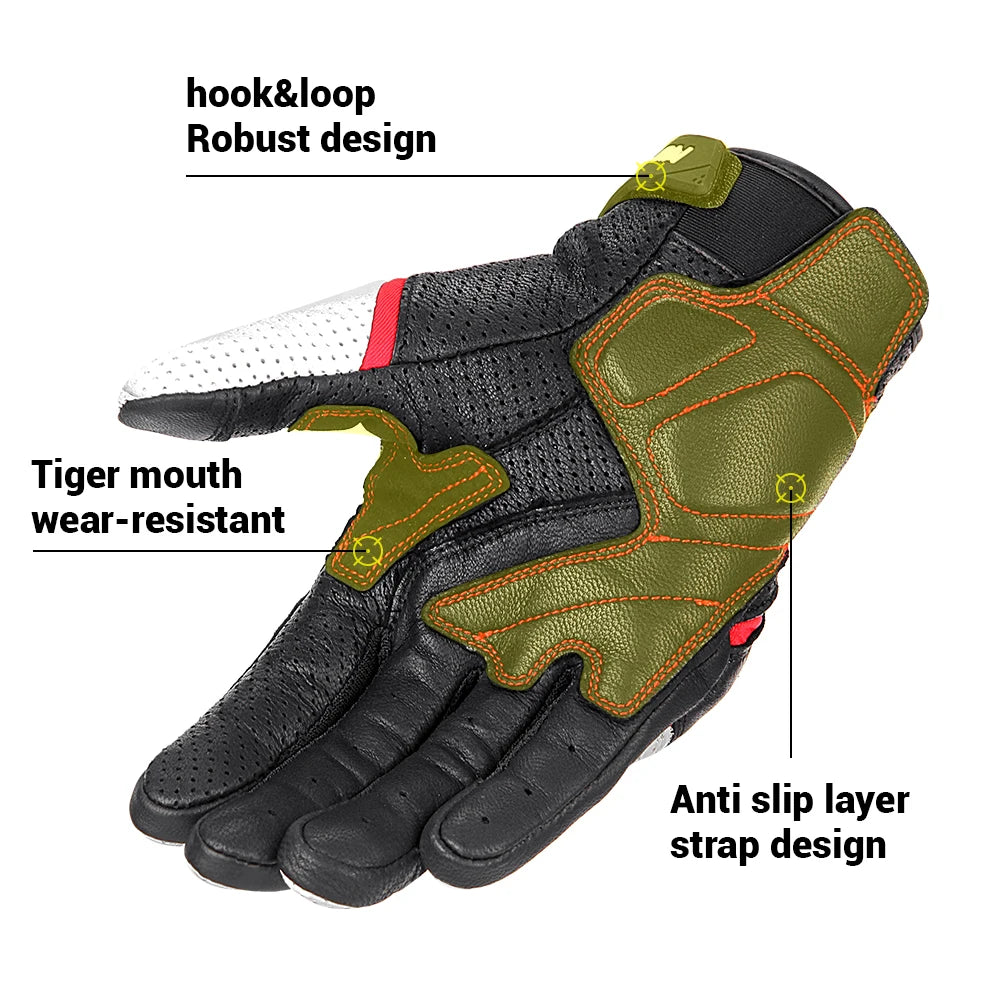 Motorradhandschuhe mit Knöchelprotektor Herren Motorrad Handschuhe Touchscreen