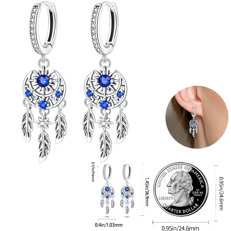 Creolen 925 Silber Ohrringe Zirkonia | Hypoallergen | Luxus Ohrstecker Geschenk