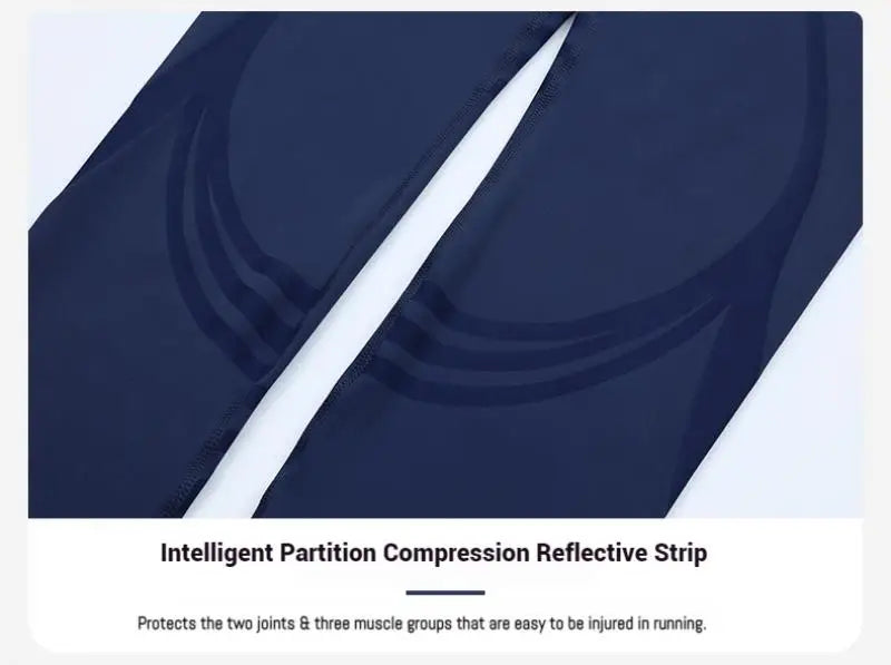 (S-2XL) Herren-Lauf-Kompressionsstrumpfhose, hochelastisch, schnell trocknend, Trainingshose mit Netztasche auf der Rückseite, Fitnessstudio, Training, enge Sporthose