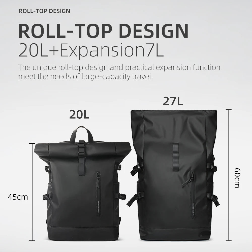 Kurierrucksack RollTop Rucksack Herren 36-55L wasserdicht Laptop Tasche Damen