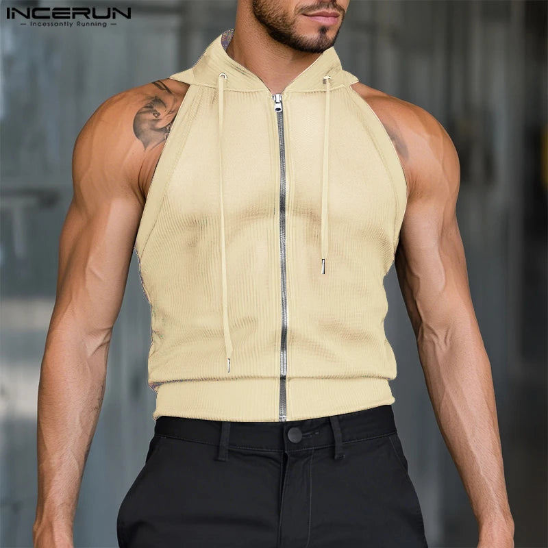 Herren Oberteil Ärmellos Tank Top Sexy Shirt Clubwear Muskel T-Shirt Unterhemd