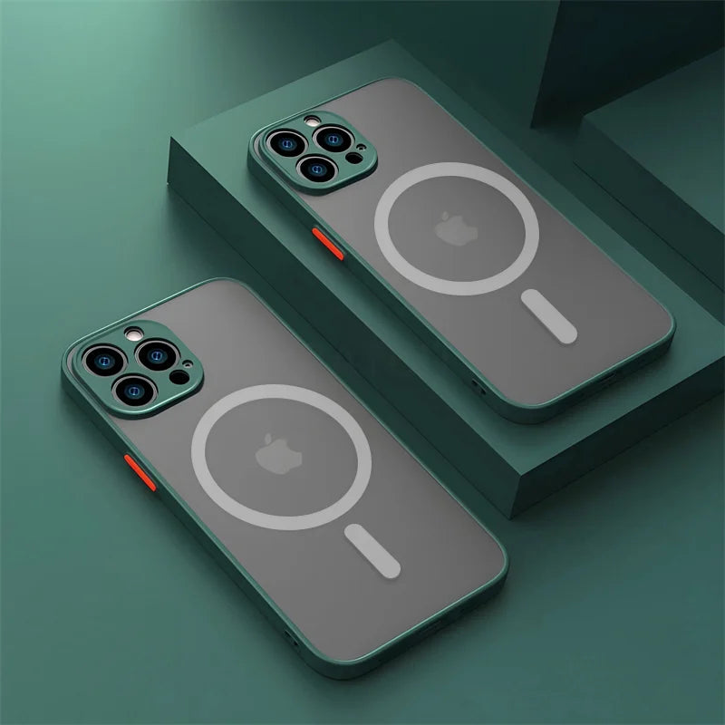 Custodia Cover Magsafe cellulare per iPhone 13 14 15 16 pro max Silicone Bumper