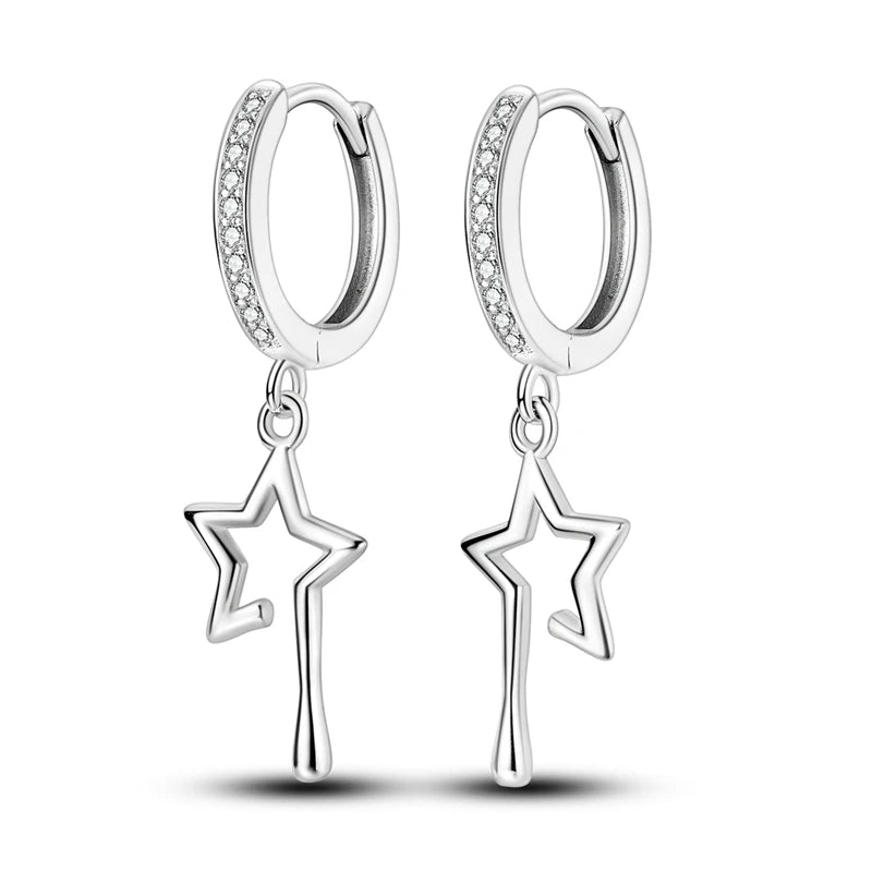 Creolen 925 Silber Ohrringe Zirkonia | Hypoallergen | Luxus Ohrstecker Geschenk