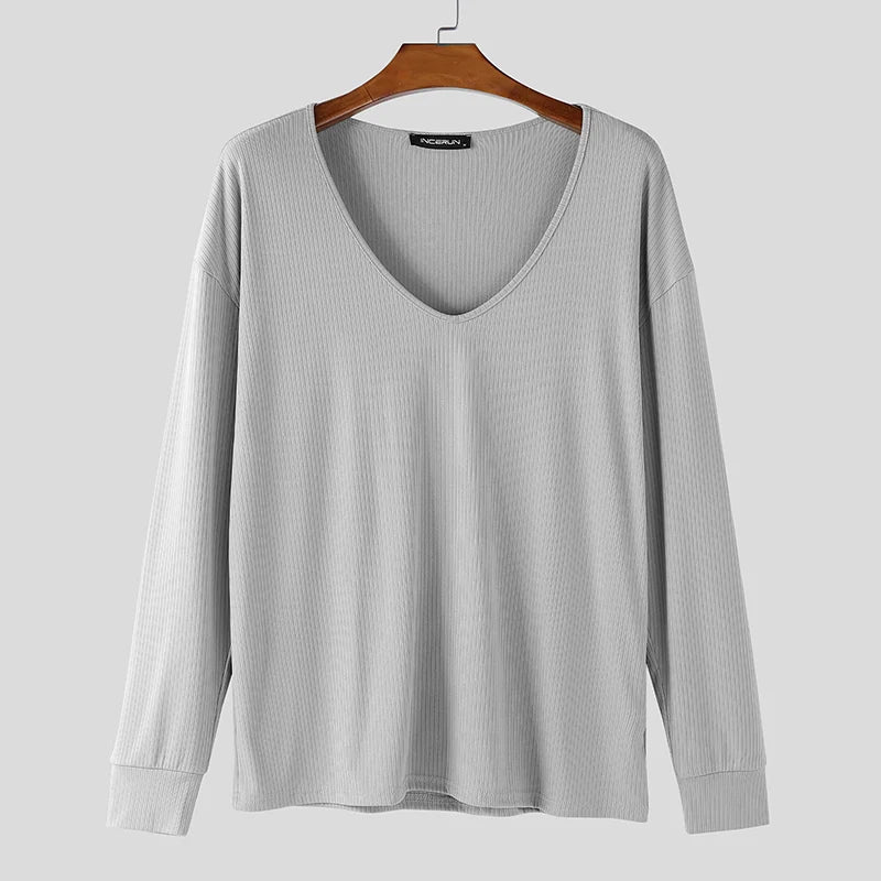 Herren Pullover Sweatshirt Leichter Pulli Sweater Langarm Shirt Strickpullover