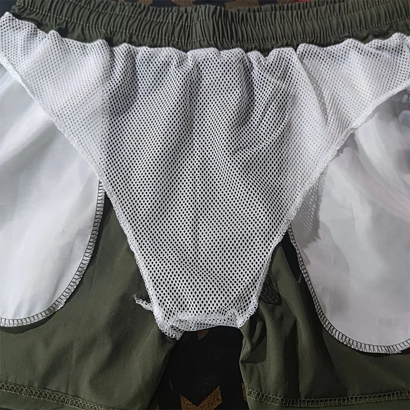 Herren-Badehose mit Reißverschlusstaschen, Netzfutter, Sommer-Strand-Boardshorts, schnell trocknend, zum Schwimmen, Badeanzug, Badebekleidung