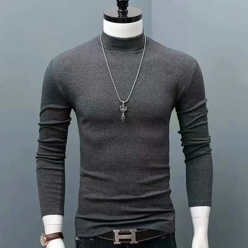 Herren Rollkragen Pullover Sweatshirt Leichter Pulli Sweater Shirt Langarmshirt