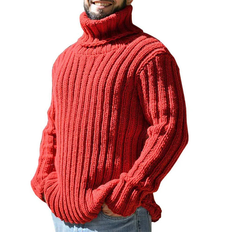 Herren Rollkragen Pullover Sweatshirt Pulli Zipper Sweater Shirt Langarmshirt