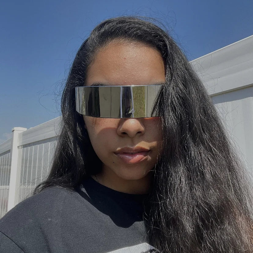 Designer Verspiegelte Sonnenbrille Damen Brille Große Gläser Pilotenbrille UV400