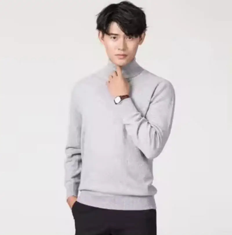 Herren Rollkragen Pullover Sweatshirt Leichter Pulli Sweater Shirt Langarmshirt