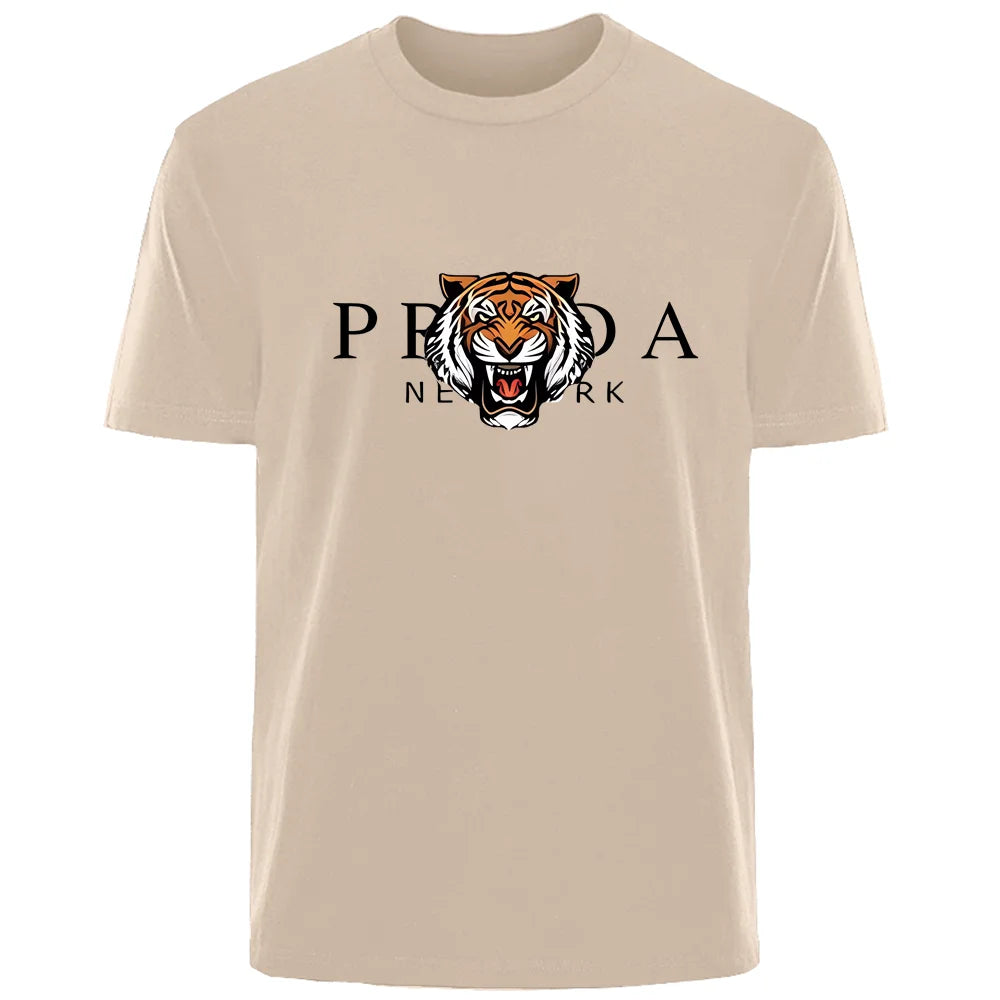 Männer T-Shirt Tiger Herrenmode Shirts Hemden Streetwear 100% Baumwolle Tank Top