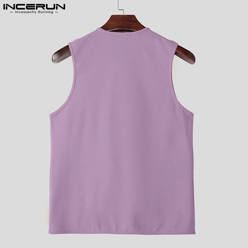Herren Oberteil Ärmellos Weste Tank Top Sexy Shirt Clubwear Muskel T-Shirt